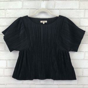 Madewell Micropleat Top Black